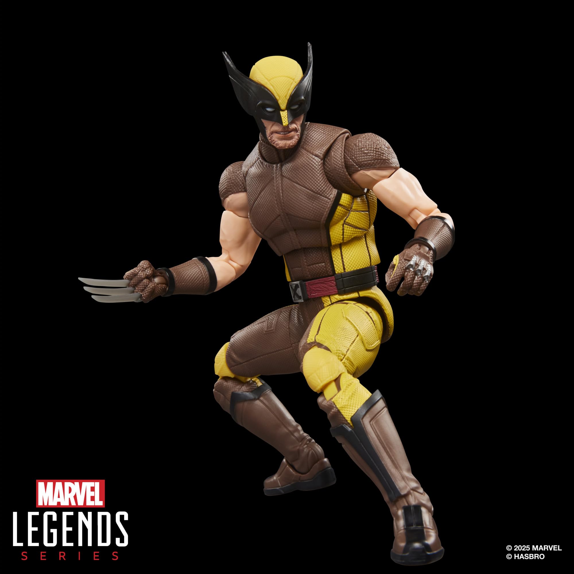 Wolverine (w brązowym kombinezonie) z serii Marvel Legends, kolekcjonerska figurka w skali 15 cm na prezent z filmu Deadpool & Wolverine wytwórni Marvela