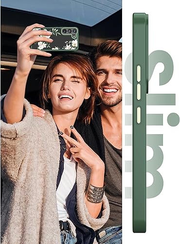 Miniatura 6 de Dretal Funda para Samsung Galaxy S22 5G floral, de grado militar, probada contra caídas, parte trasera dura y borde suave, funda protectora de