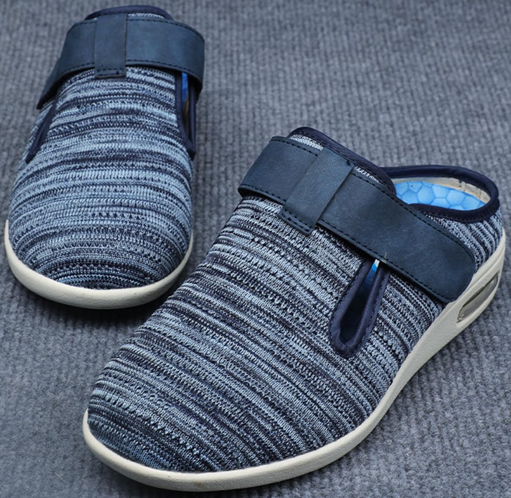 Women’s Diabetic Shoes Wide Width Elderly Summer Walking Sandals Adjustable Strap Breathable Air Cushion Slippers for Plantar Fasciitis Bunions Swollen Feet
