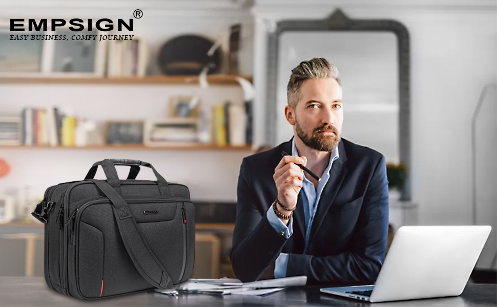 Amazon.co.jp: [EMPSIGN] ビジネスバッグ 17.3インチPC対応 スキミング