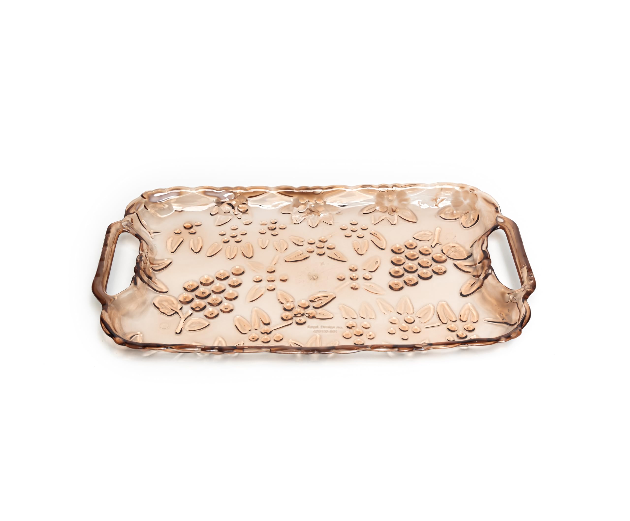 TRISHILA Transparent Unbreakable Plastic Serving Tray, Stylish and Durable Angoori Tray for Dinner, Snacks, Desserts, Fruits, Party Occasions (Brown) (B0DC4B6QGY) Amazon Price History, Amazon Price Tracker