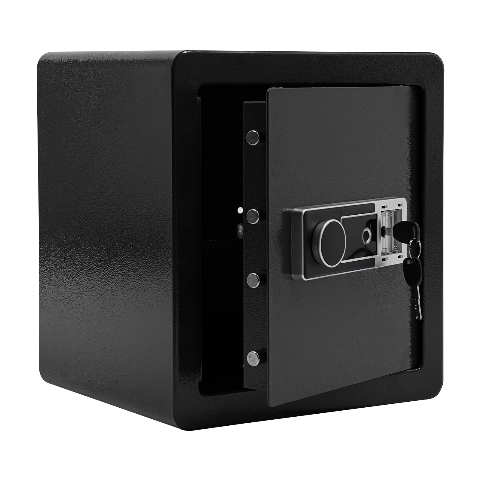 Fingerscan Safe mit Fingerabdruck - Elektronischer Tresor für Zuhause (45L) & Büro - Sicherheitstresor mit 16 Finger-Speicher & Notschlüssel für Geld, Schmuck & Dokumente (Schwarz)