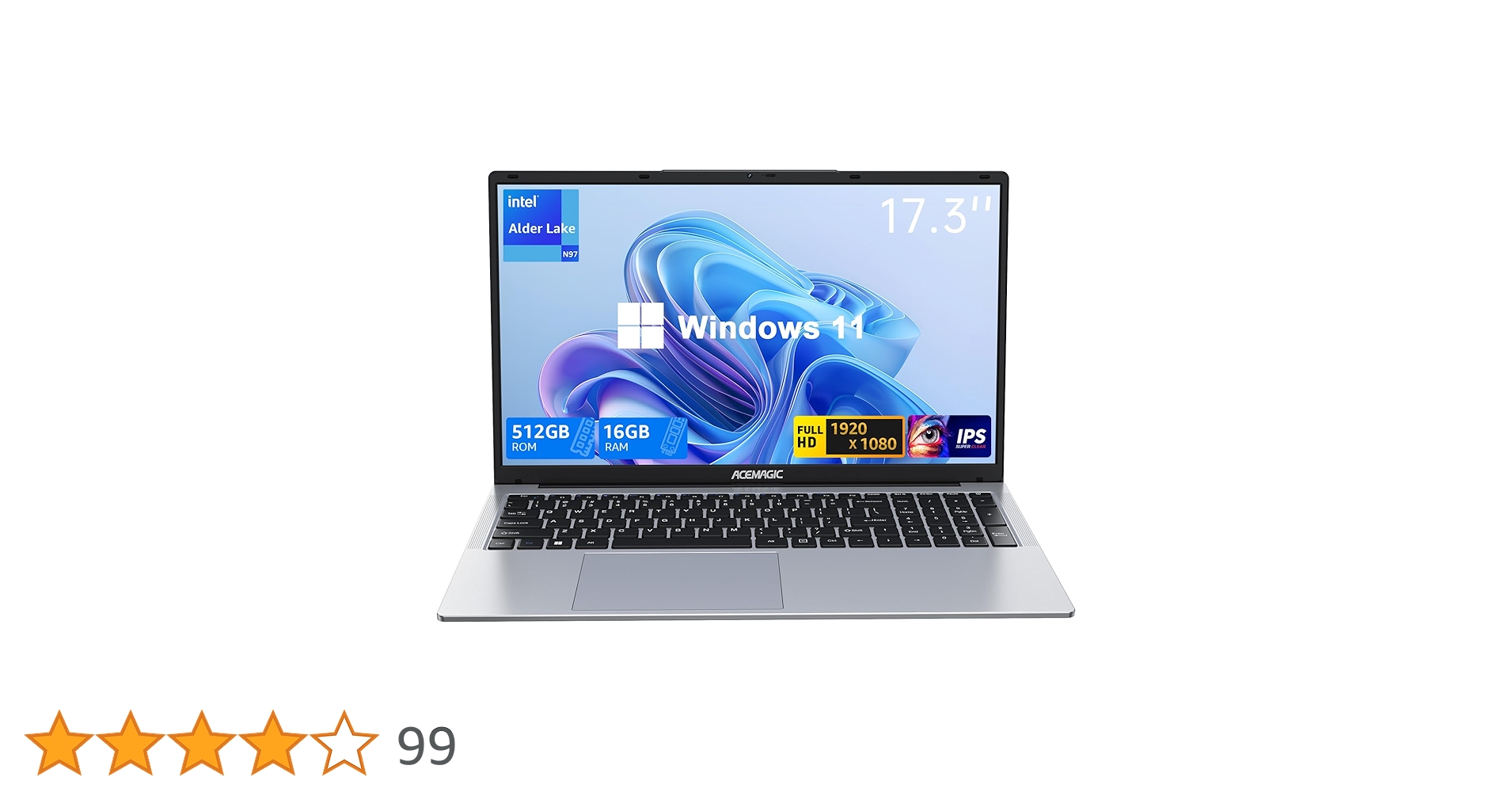 Amazon.co.jp: ACEMAGIC ノートパソコン N97 ノートPC 17.3インチ