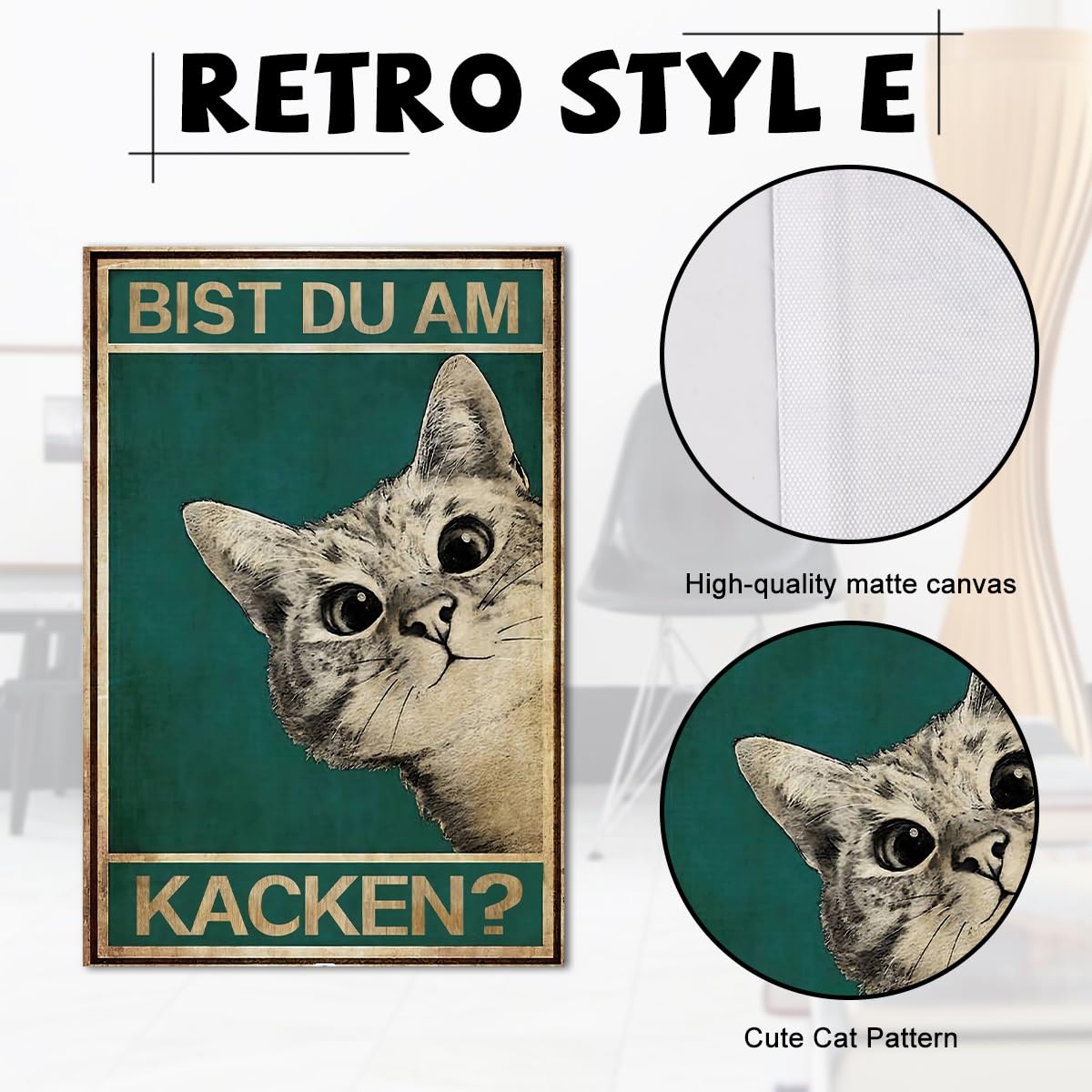 Lustiges Katzenschild Für Badezimmer - Welcome To The Bathroom Holzwanddekoration