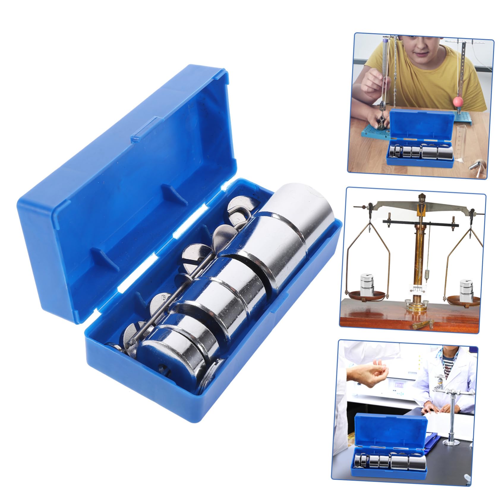 Set di e Dimostrazioni di Forza e Bilanciamento Strumenti in Metallo Fessurato Gancio in Metallo Argento, Strumenti per Laboratorio per Esperimenti di Fisica