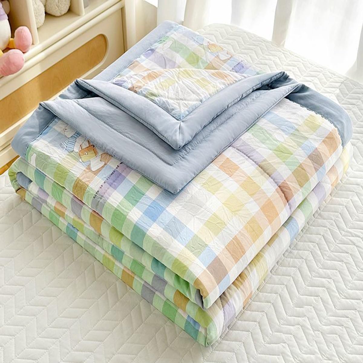 JORTUIO Cotton Quilt Queen Size Bedding Set Summer Quilt Batting Lightweight Queen Queen/California/King Size Quilt Bedspread Soft Breathable Washable (Color : #17, Size : 150x200cm/59x79in)