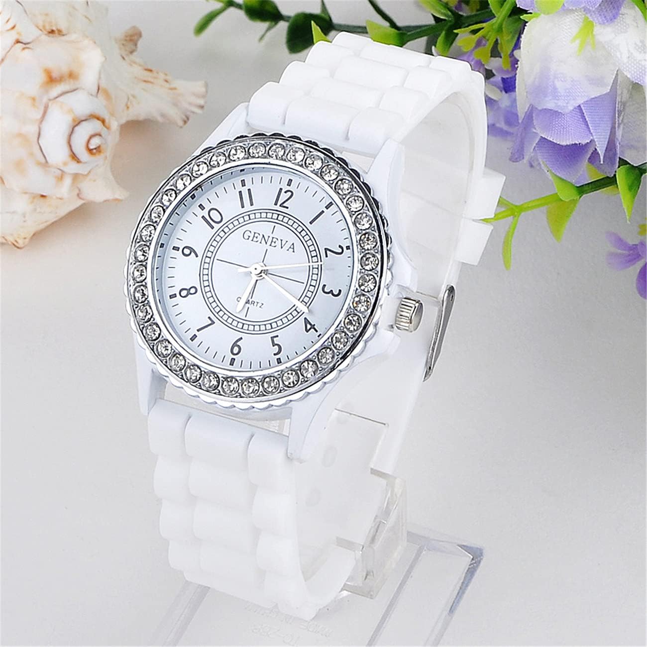 Women’s Wholesale Watches Pack Silicone Band Lady Rhinestone Wristwatch