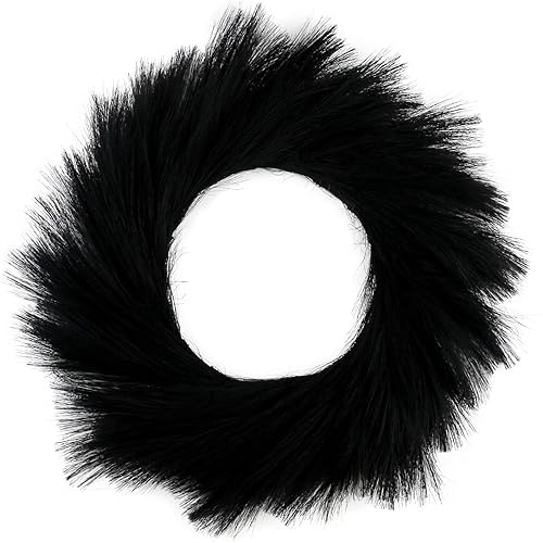 Pampas Grass Wreath 24 Inch Farmhouse Artificial Boho Black Wreath
