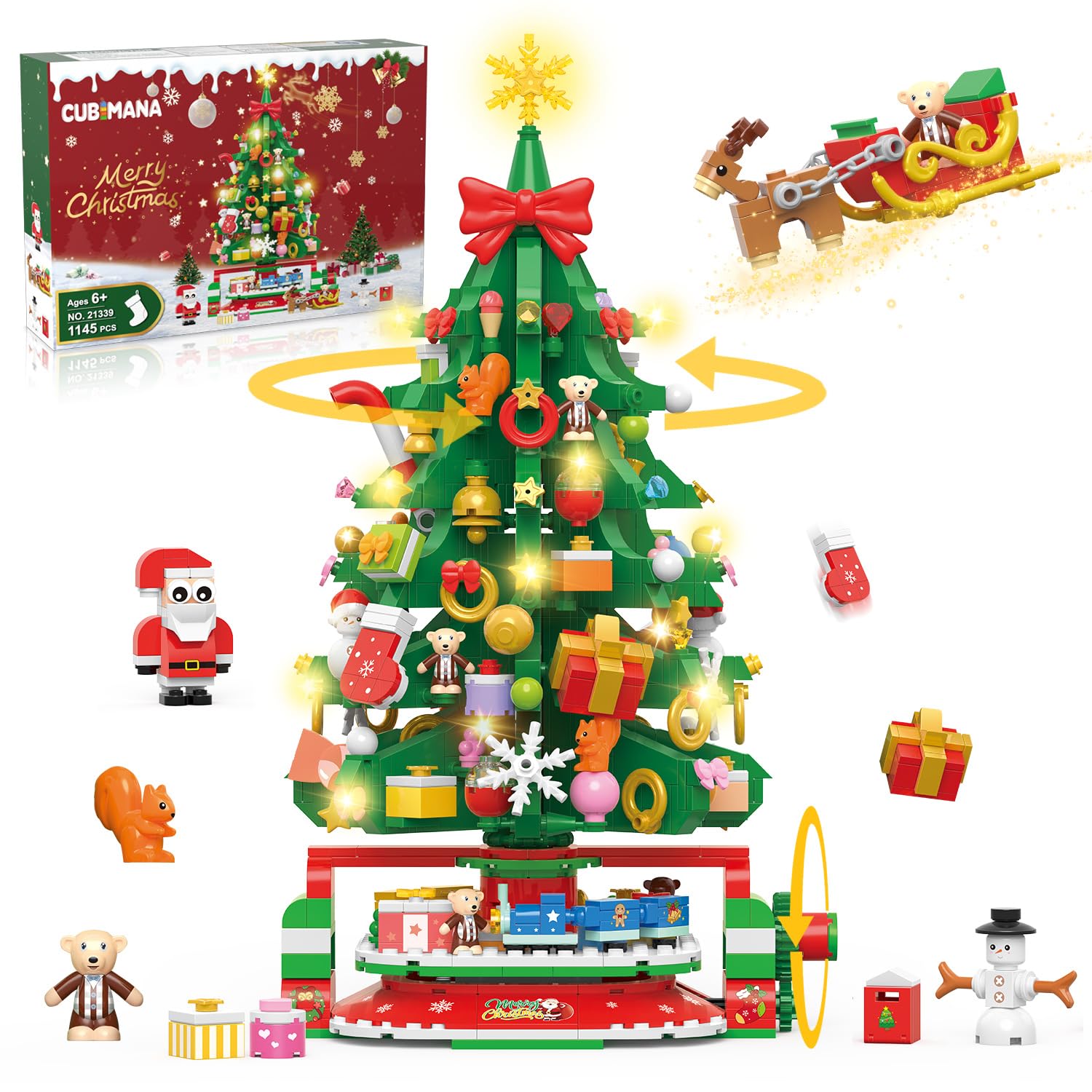 CUBIMANA Christmas Tree Building Set