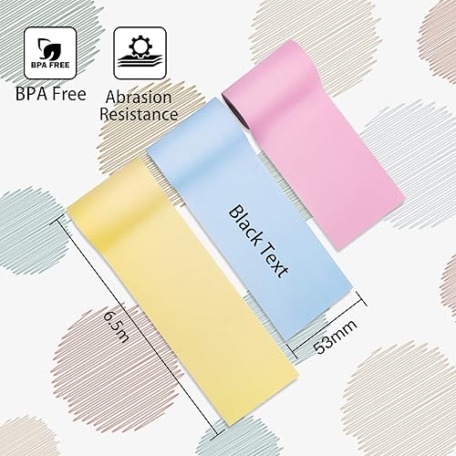 Miniatura 2 de Memoqueen T02 - Impresora fotográfica térmica de bolsillo con papel térmico rosaamarilloazul papel de color no adhesivo 2087in x 213ftrollo texto