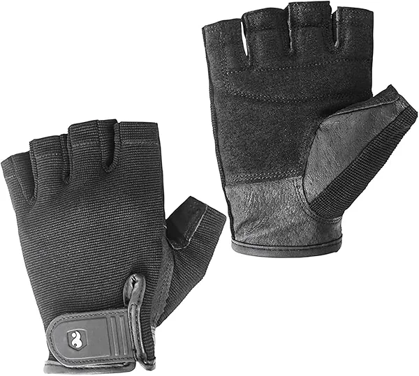 Luwint Mens Workout Gloves, Leather SBR Padded Exercise Gloves for Men Weight Lifting Breathable Snug Fit Gym Gloves for Training, Weightlifting, Fitness