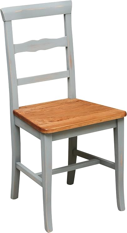 Biscottini Sedia vintage 92x45x43cm | Sedie cucina legno Made in Italy |  Sedie sala da pranzo legno finitura grigia e naturale | Sedia cucina  vintage : Amazon.it: Casa e cucina