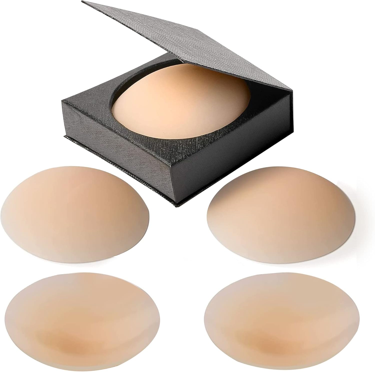 ASHOOOO 2 pair silicone nipple covers for women adhesive and reusable