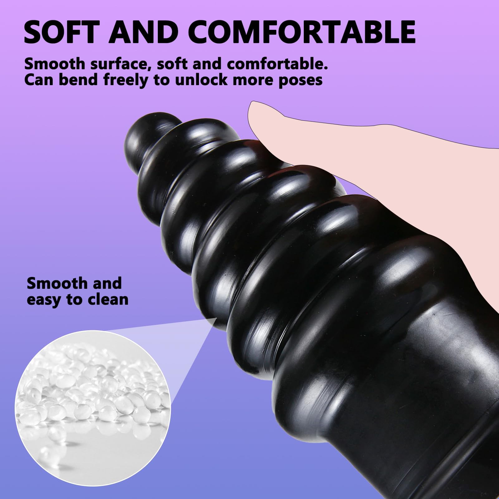 BDSMJOY Buttplug Analdildo XXL Consolador gigante, tapón anal grande con ventosa, cuentas anales Juguetes anales sexo extremo Expansor anal Juguete sexual de fisting