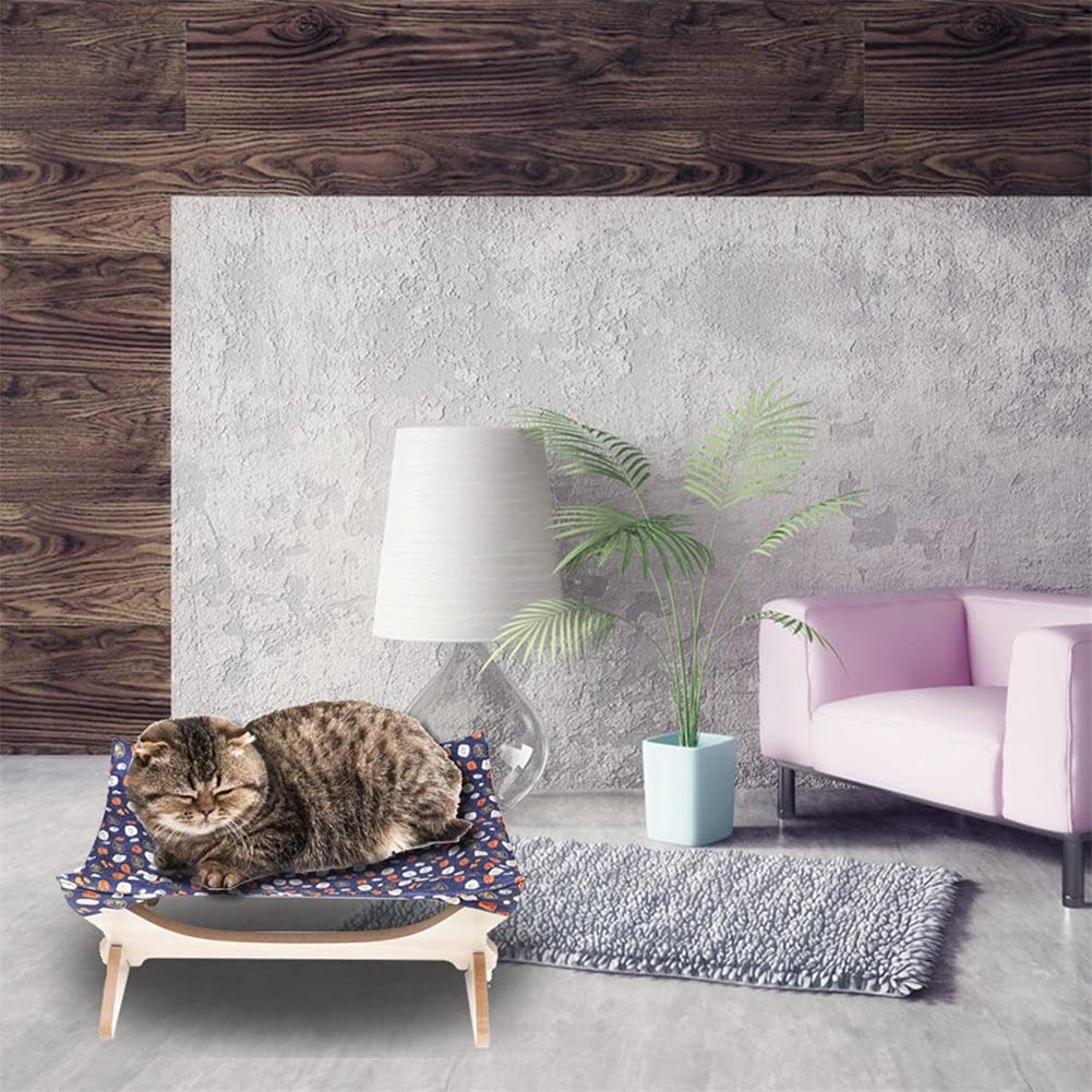 Amazon.co.jp: LEPSJGC 木製手作り猫ベッド猫ハンモッククレードル