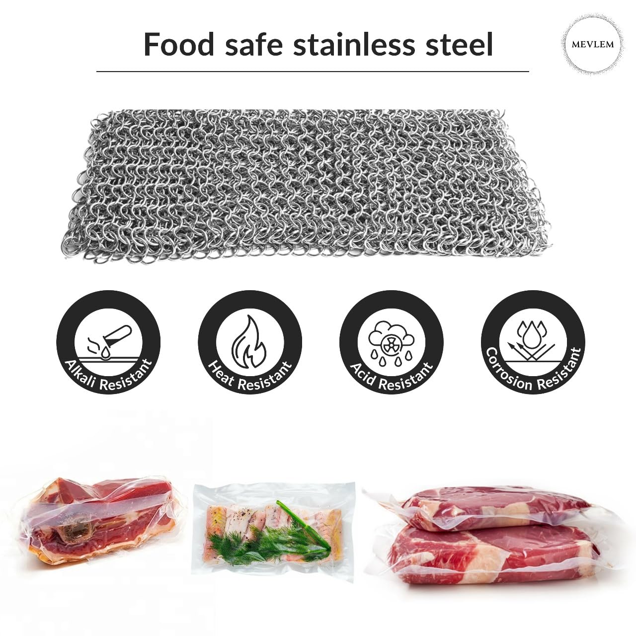 Vakuum-Kettengewichte Edelstahl - 20x20cm Für Sous Vide Garer