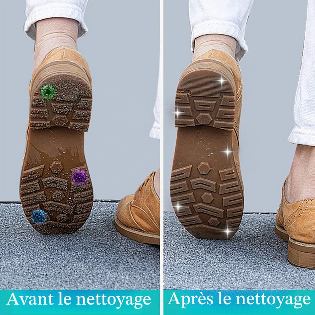 GMWD tapis de Sol Désinfectant, Semelles de Chaussures Tapis de Sol pour Nettoyage de Porte d’Entrée Absorbant l’Eau