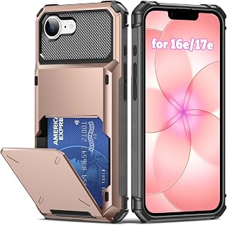 for iPhone 17e Wallet Case 5 Credit Card Holder Case for iPhone 16e