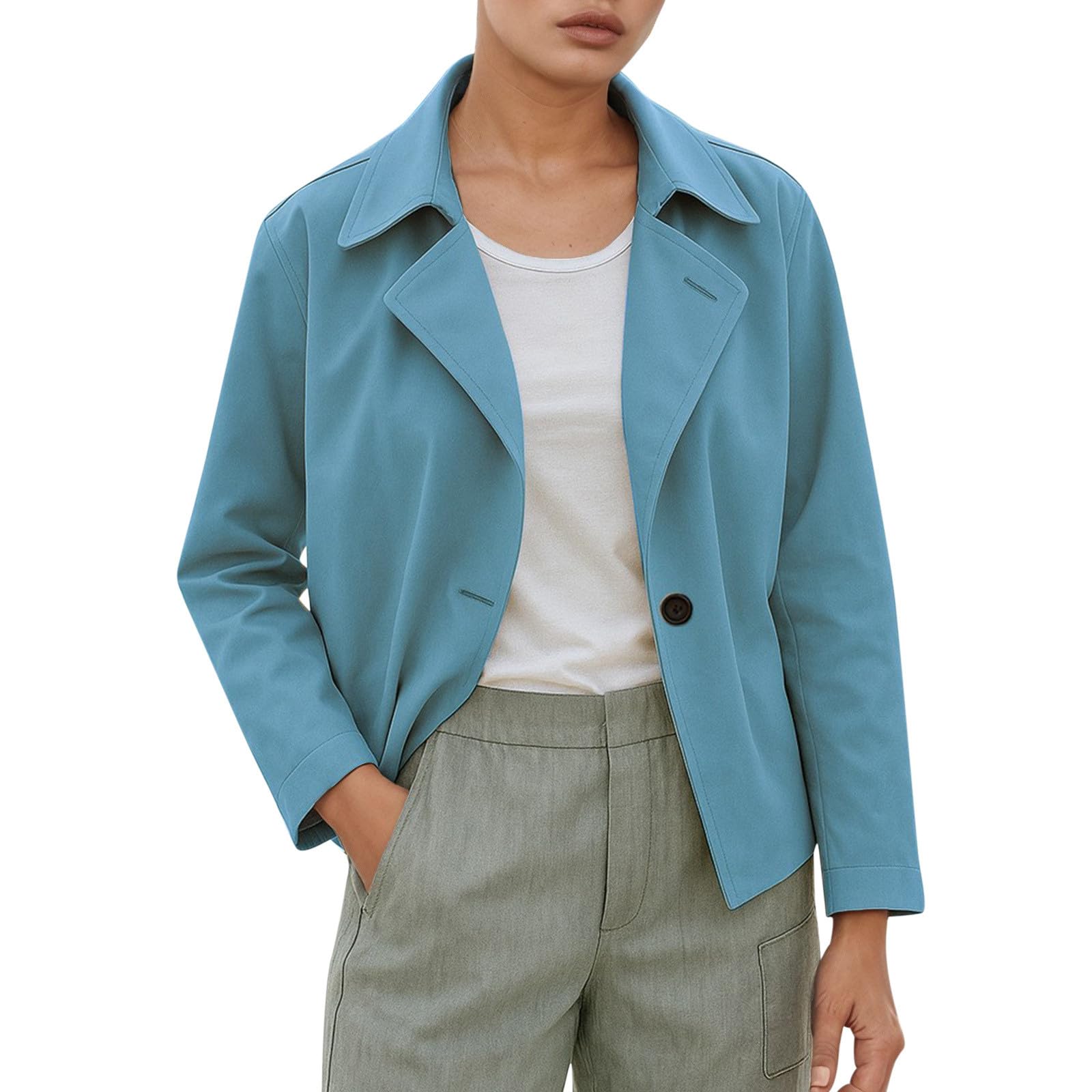 Womens Blazer Business Casual Lightweight Suit Long Sleeve Blazers Solid Color Knit Blazer Work Office Open Front Jacket