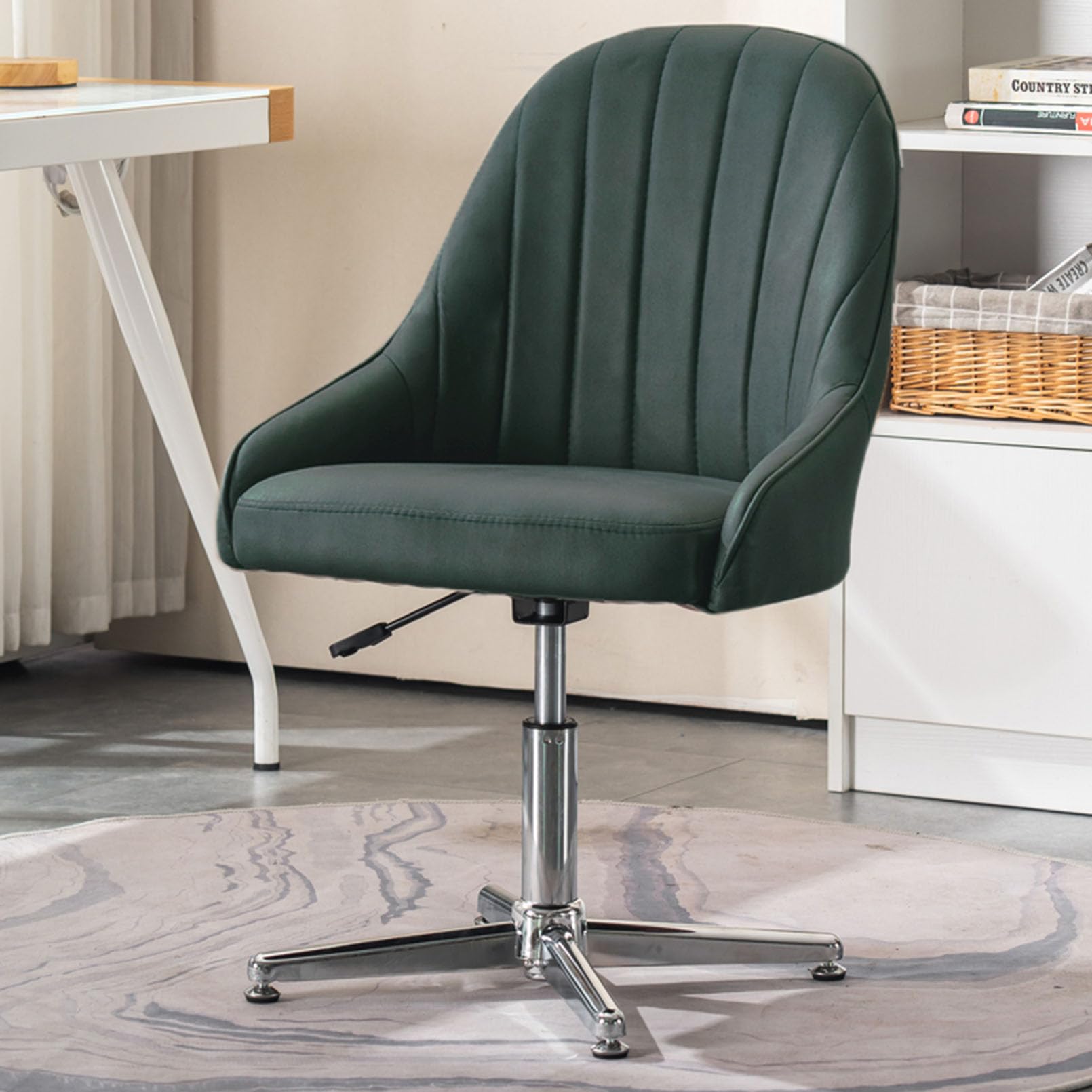 Chaise de bureau ergonomique sans roues pour éviter les rayures au sol