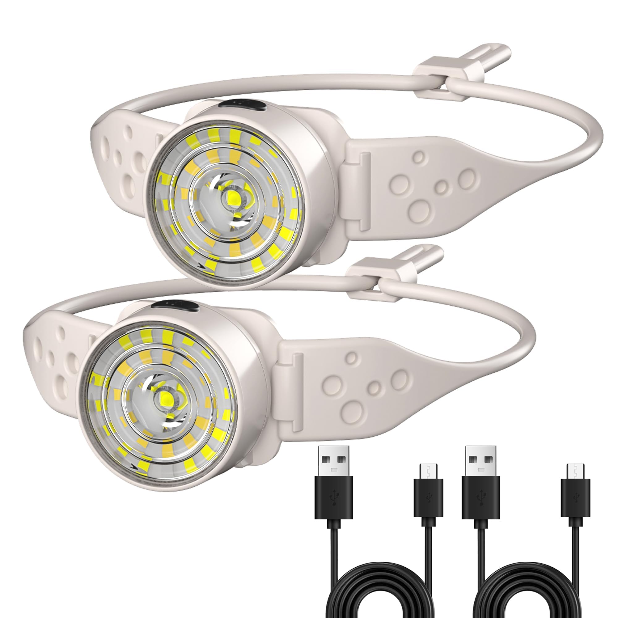 2 Pack Headlamp Flashlight led Rechargeable,Portable Silica Gel Comfortable headlamp Flashlight, Super Bright Adult Headlights for Head,Waterproof Outdoor Head Light for Camping Hiking Running Working