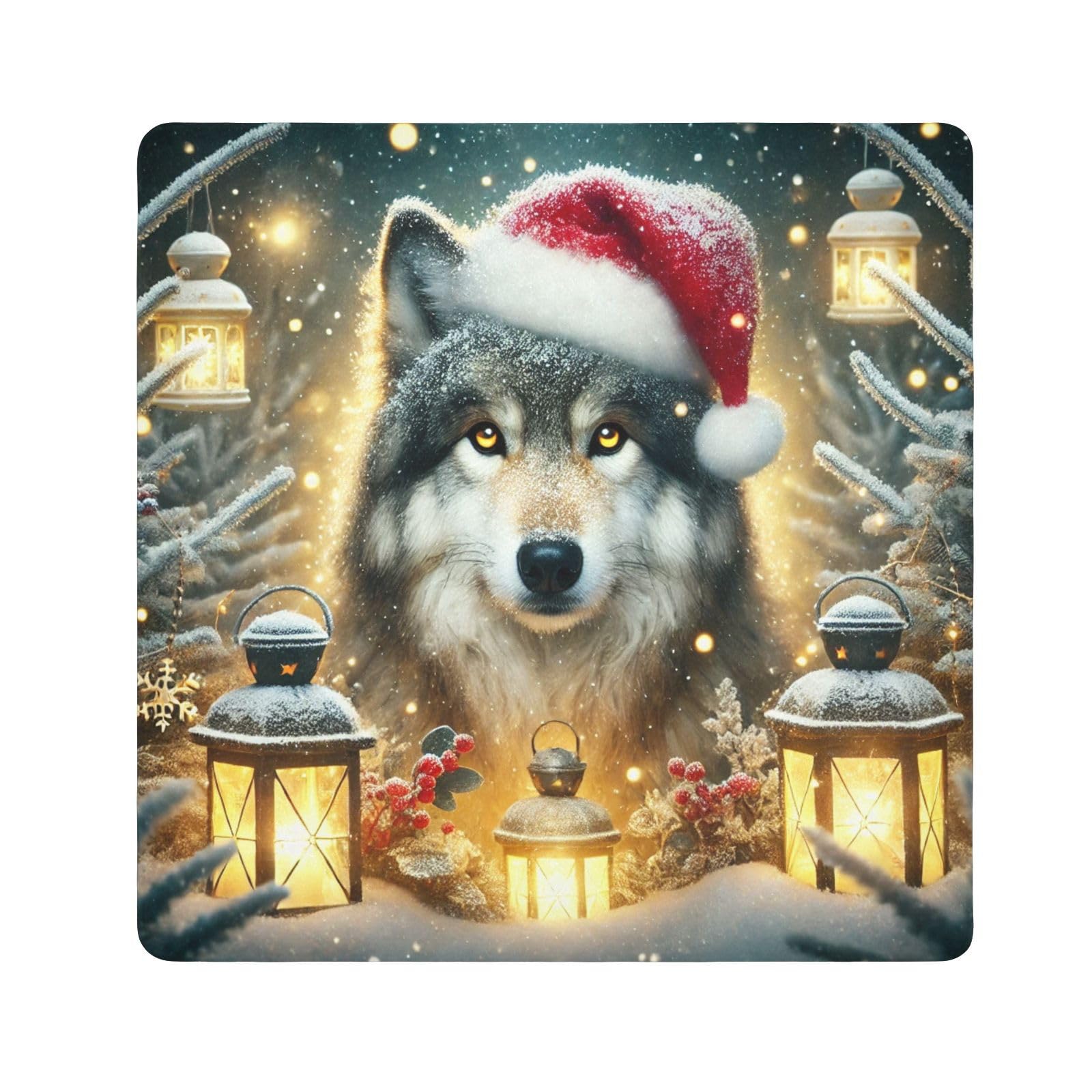 Joko Ivery Santa Wolf Christmas Self-adhesive Cloth 17.7