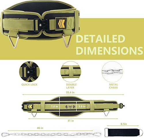Miniatura 2 de Quick Locking Weighted Dip Belt for Weight Lifting,Weighted Pull up Belt
