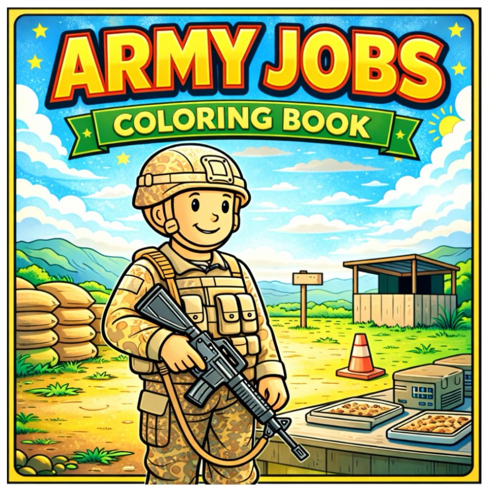 Army Jobs Coloring Book: Real Army Careers at Work — A Coloring Book for Kids