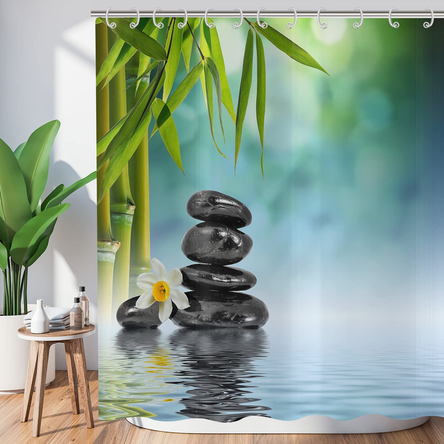 Hnmdmyi Zen Garden Shower Curtain 180x200