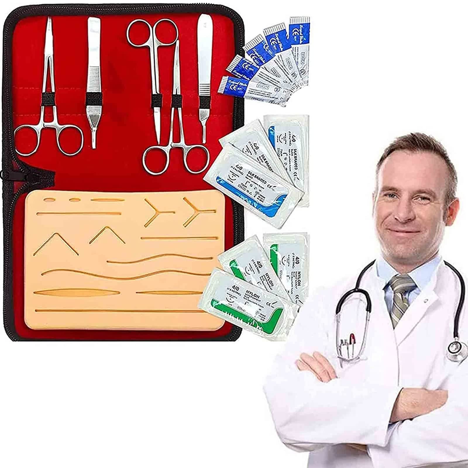 KINSAN Suture Practice Kit for Medical Students, The Perfect Suturing Kit Surgical Kits for Surgery and Stitching Training