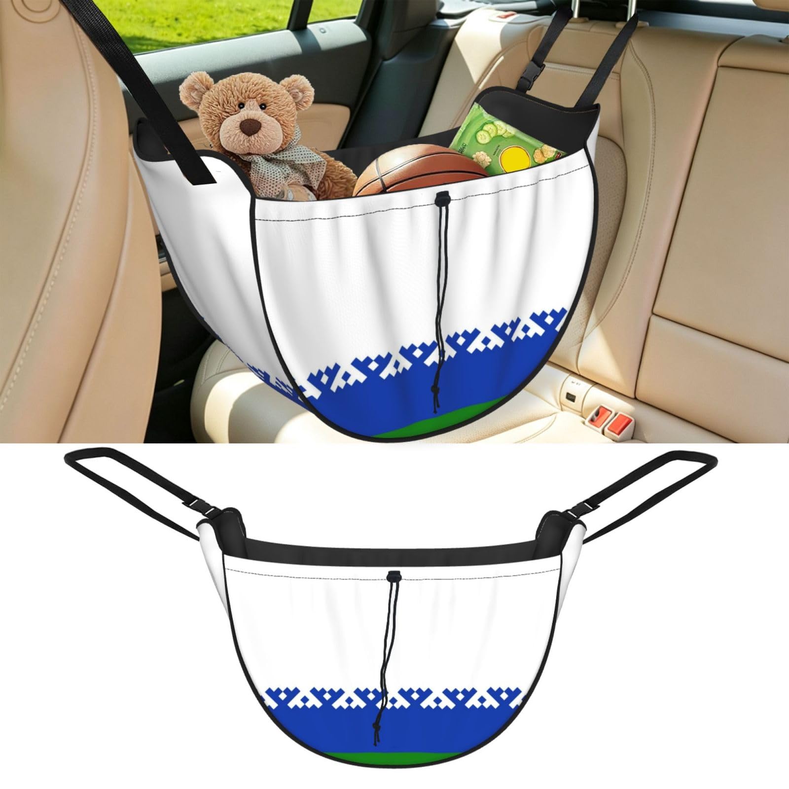 CNTDBU Nenets Flag Car Seat Organizer-Backseat Storage Bag for Travel