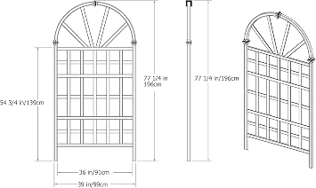 Savannah 39W x 77H Composite Vinyl Trellis