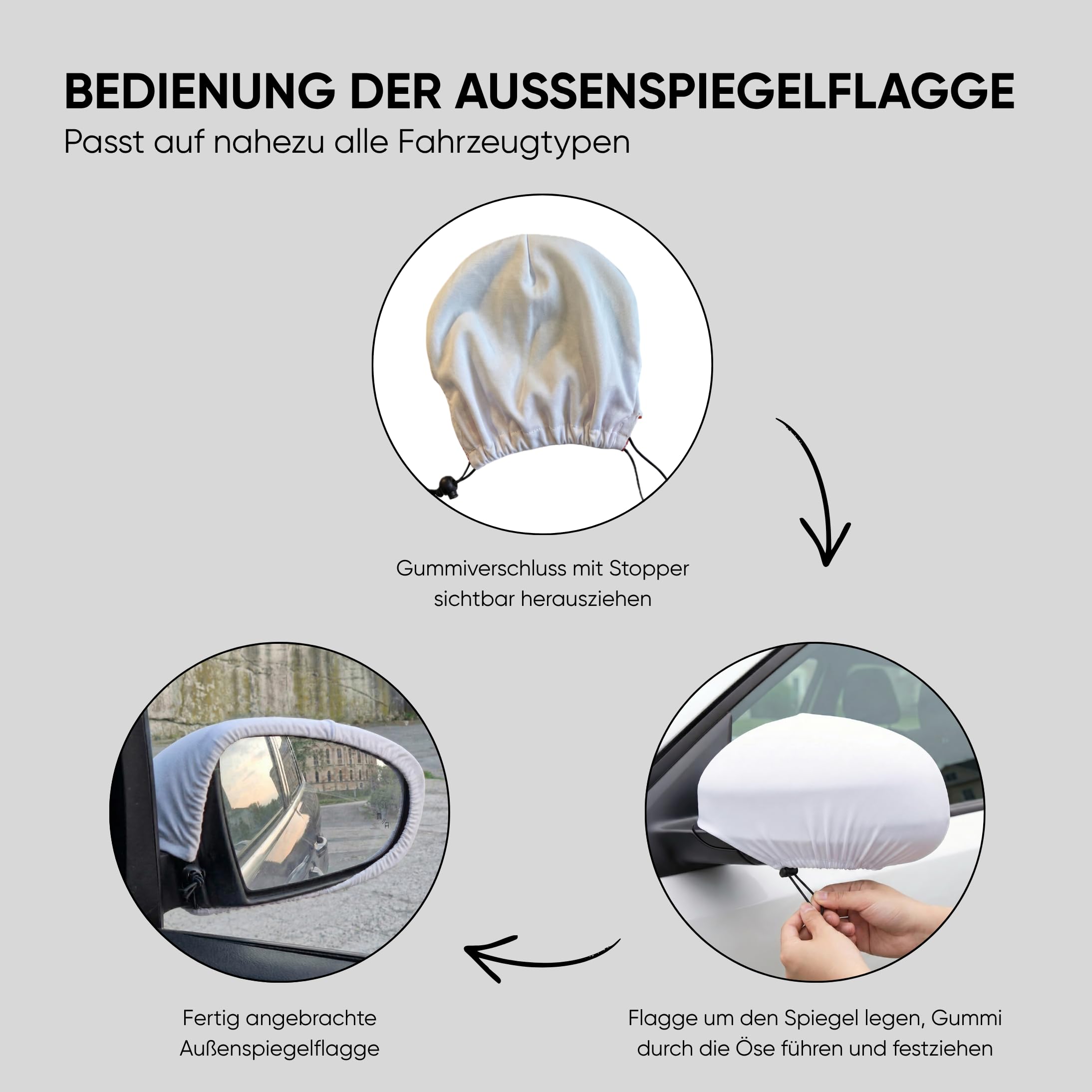 Auto Fahnen Belgien Komplett Set - Motorhaubenfahne, 2 Autofahnen Fenster, 2 Außenspiegelfahnen & 2 Magnet Autofahnen, Fußball EM & WM Fanartikel, Belgische Flagge Fahrzeug Deko