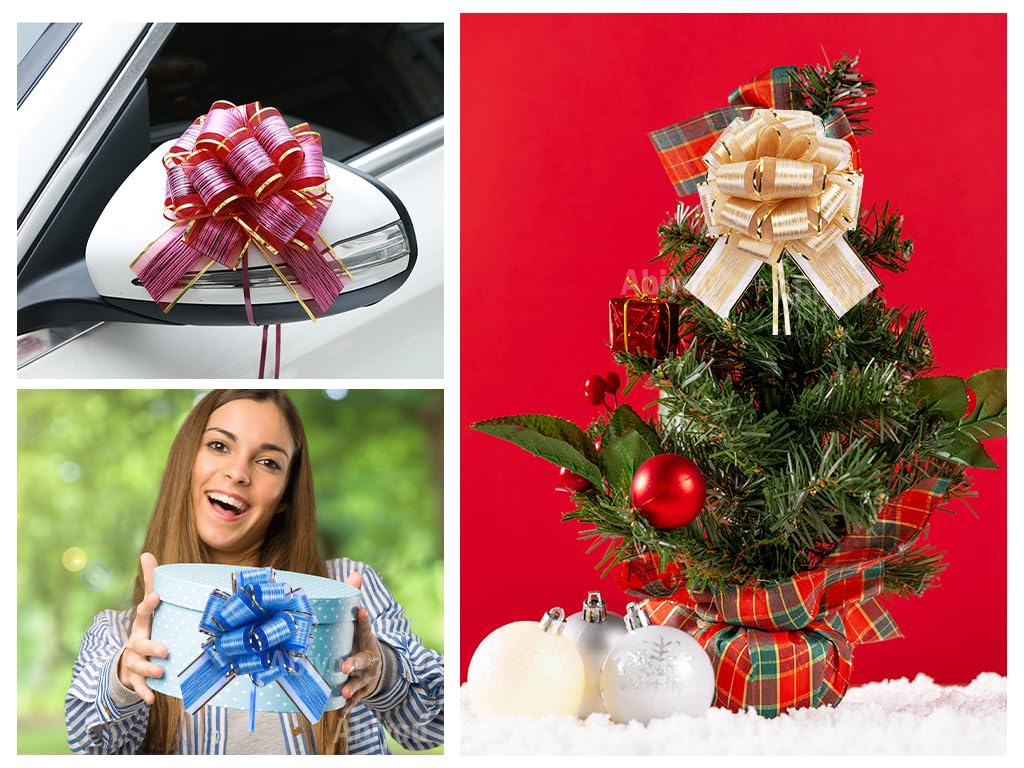 Lazos Decorativos Grandes 15 Piezas para Regalo Boda Fiesta Decoración de Automóviles