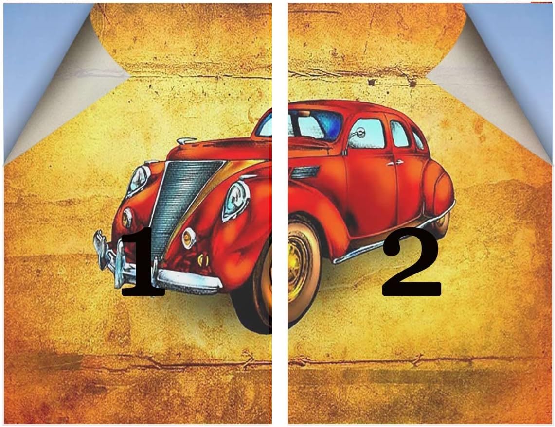 Ruby Black Window Privacy Film,Decorative Window Stickers,Vinyl Window Decals for Glass Door Heat Control Anti UV, Cars Red Sports Car Glass Films 35.4Wx63L-inch x2 Pcs