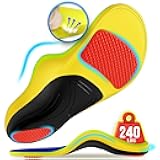 240+lbs Plantar Fasciitis Insoles Men Women, 100% Memory Foam Comfort Heavy Duty High Arch Support Inserts for Pain Relief Absorb Shock, Work Boot Shoe Insoles Orthotic for Flat Feet, Foot Pain