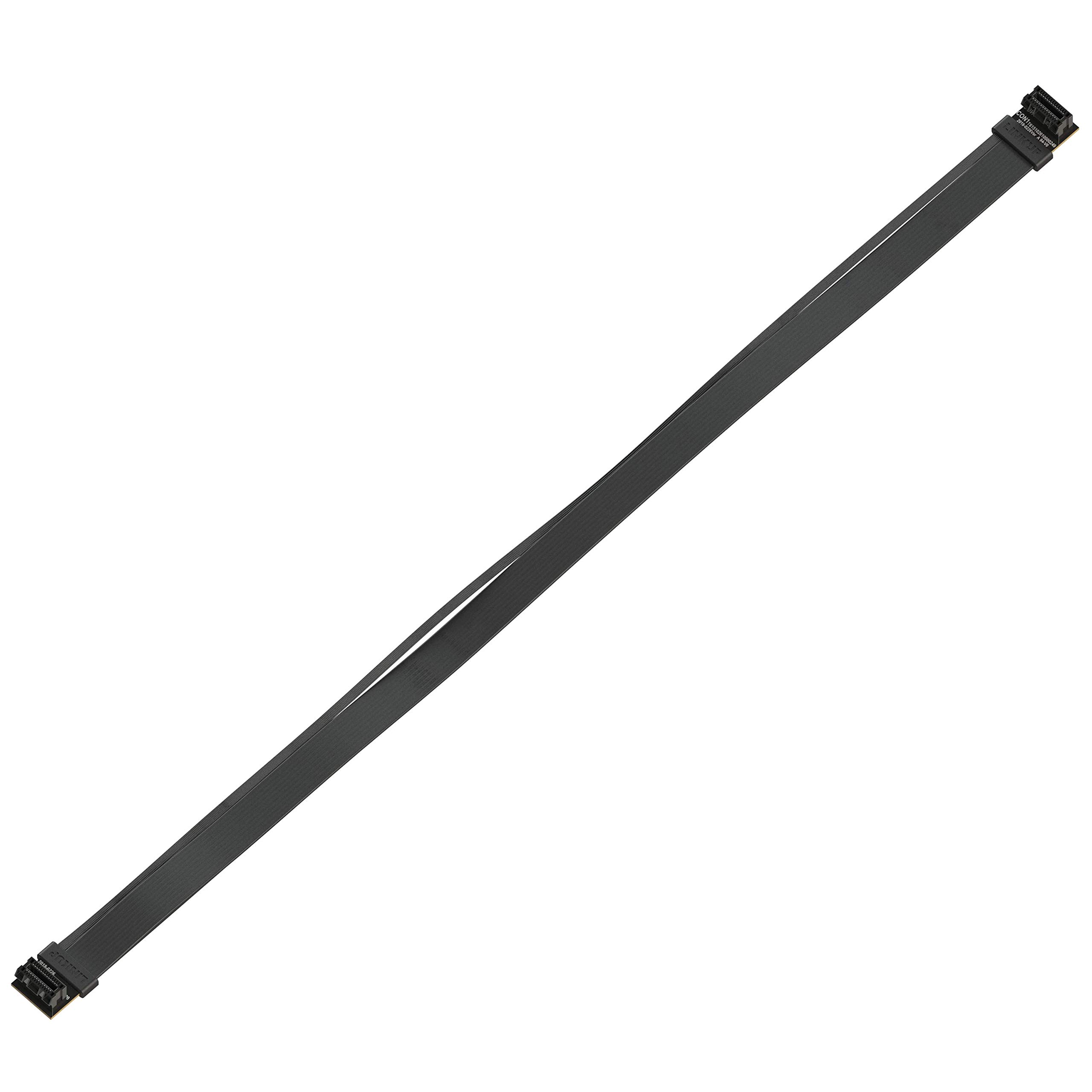 LINKUP Kabel do mostka GPU SLI, elastyczny, ekranowany, ekstremalnie szybki kabel, 85Ω, do kart graficznych NVIDIA, nie jest kompatybilny z procesorem graficznym AMD lub RTX 2000/3000 GPU, 50 cm