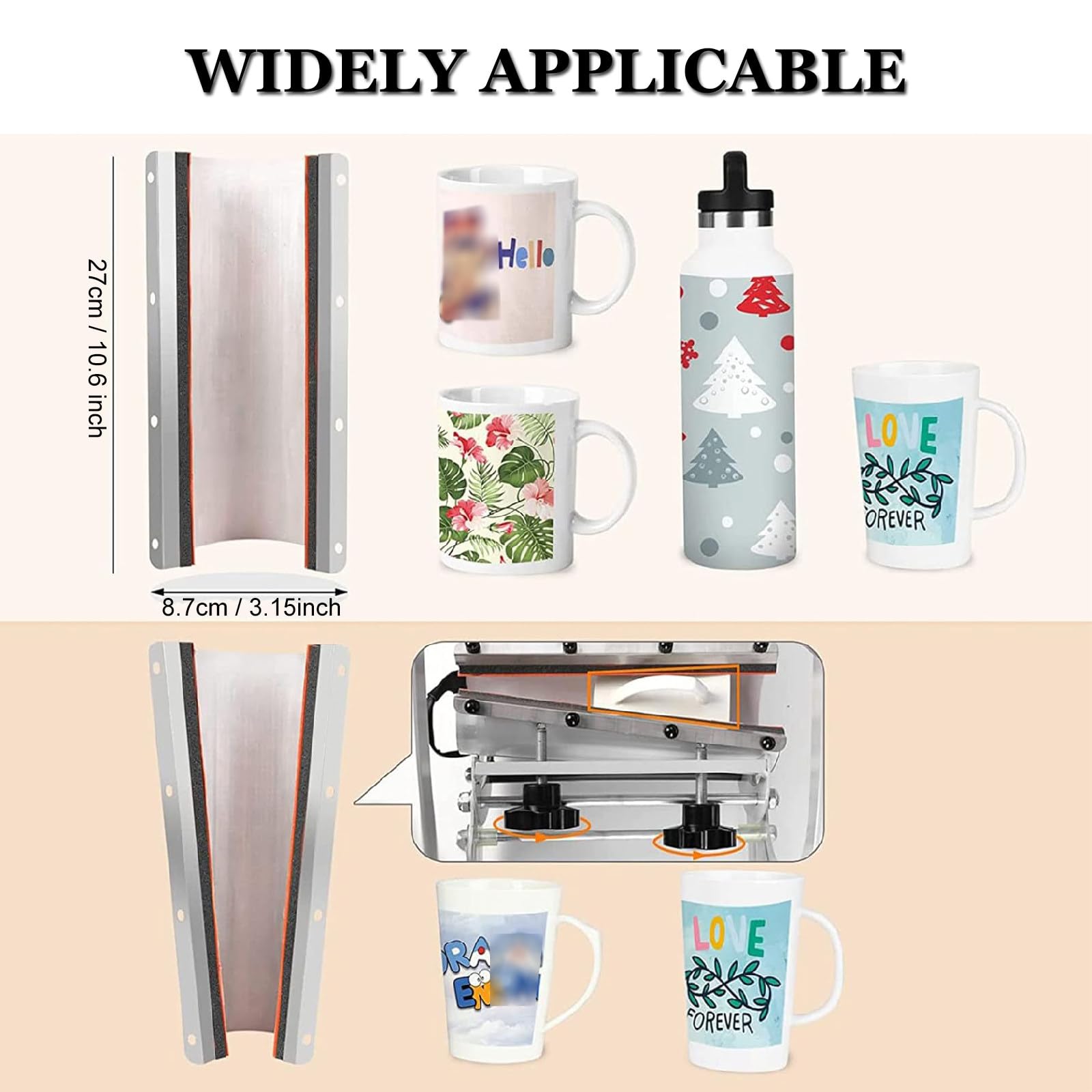 Prensa Para Tazas De 11 A 30 Oz, Calentamiento RáPido Y Uniforme, Prensa Para Vasos Con Papel De SublimacióN, Cinta Y Guantes, Ajuste De Temperatura Y Tiempo, Tazas Y Jarras De SublimacióN,110V