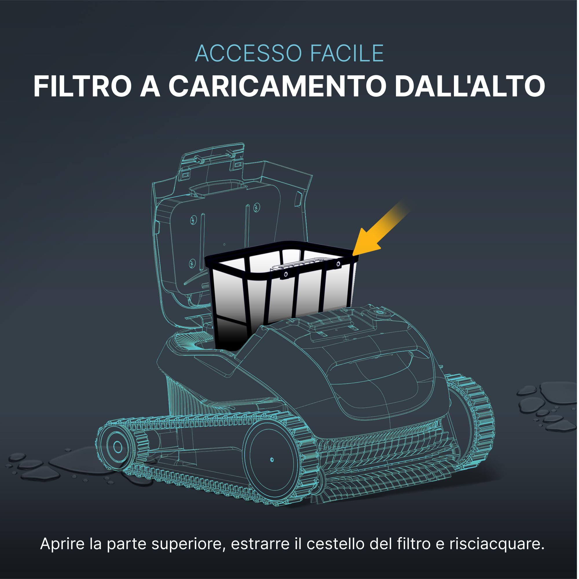 Dolphin Ricambio Originale Cestello del Filtro fine - Codice Ricambio 9991461-R1