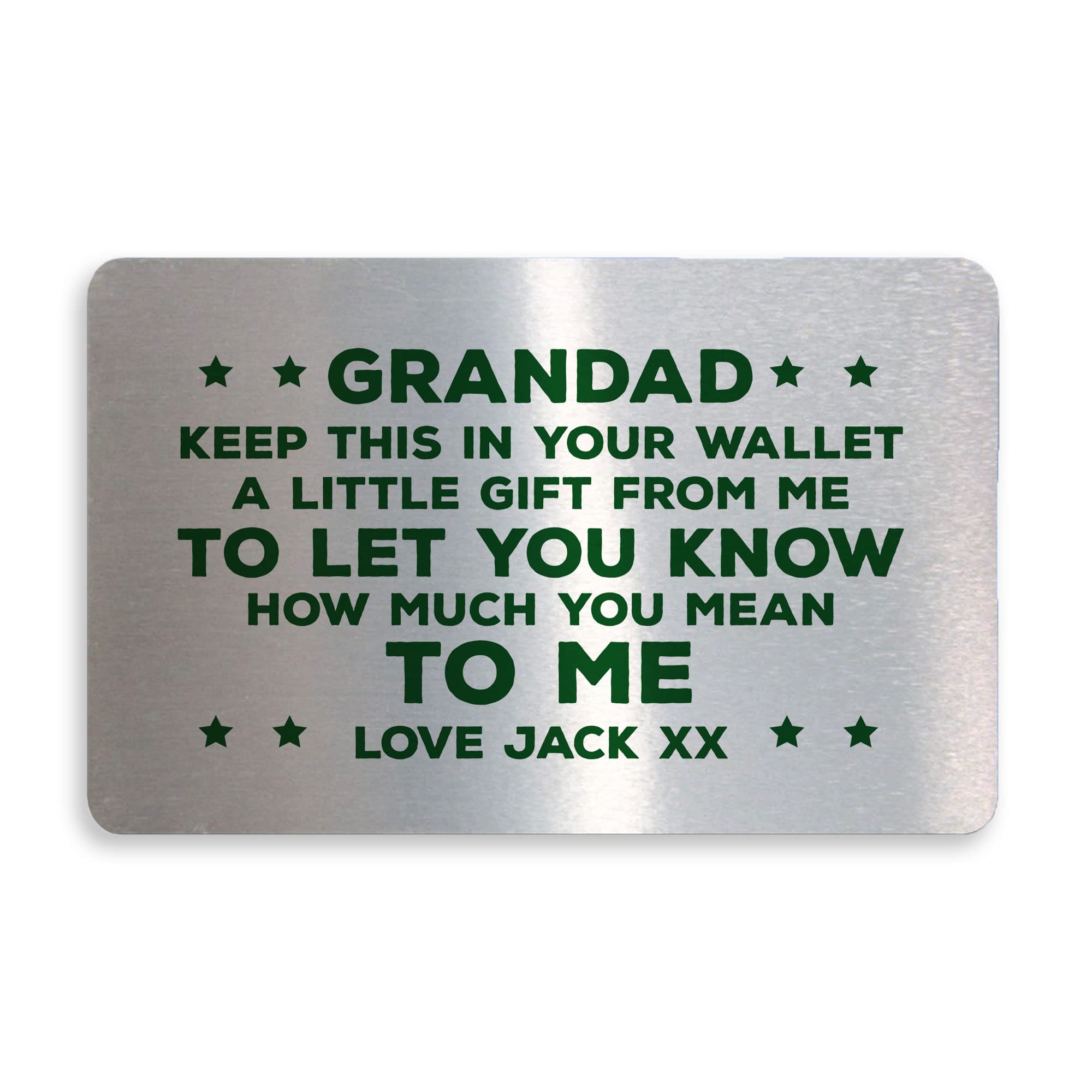 RED OCEAN Thank You Gift For Grandad From Grandchildren Personalised Insert Gift For Him Keepsake
