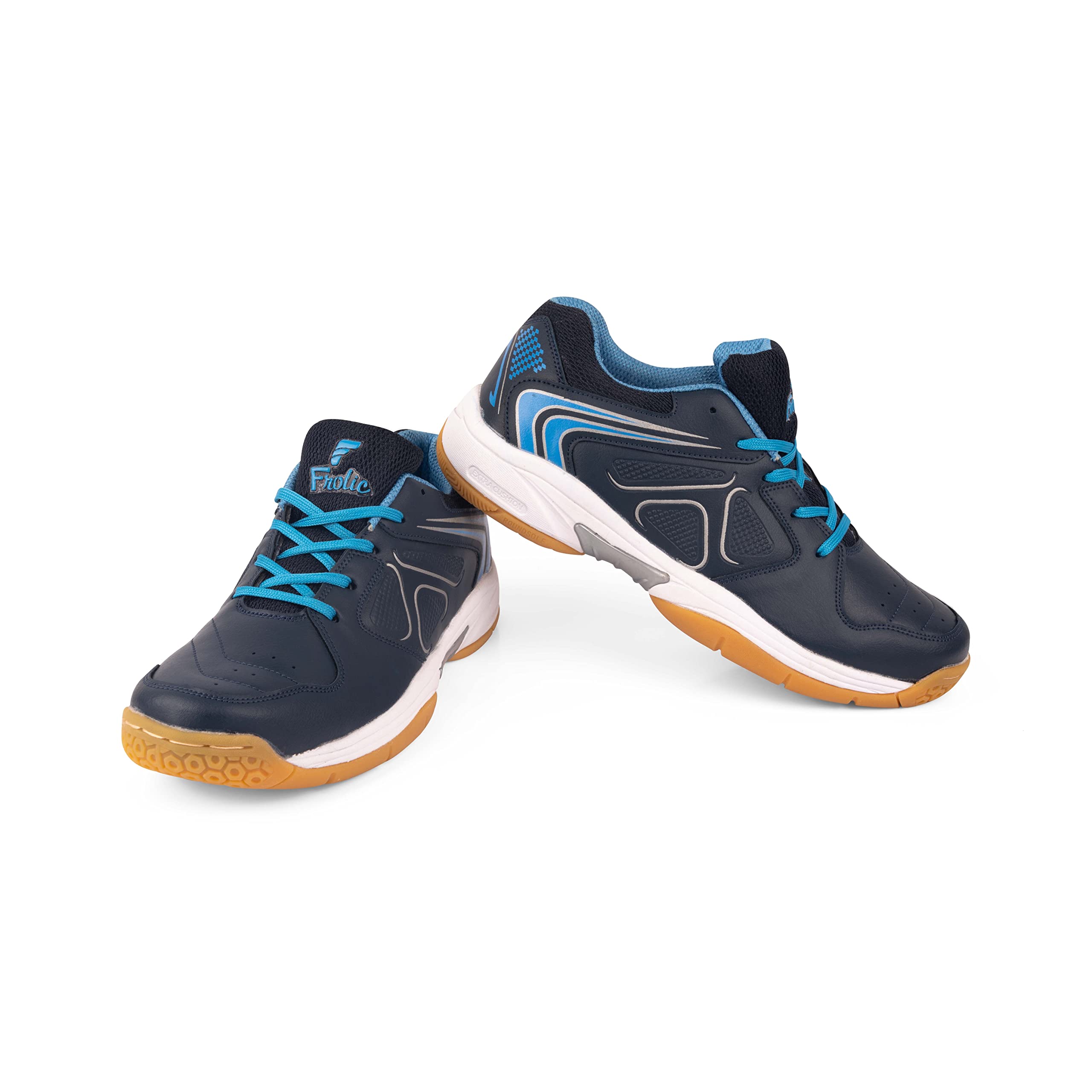 FROLIC Smash Badminton Shoe for Mens, Lightweight | Natural Rubber Sole with PVC-Mesh Upper | Nonmarking Sole-image-37