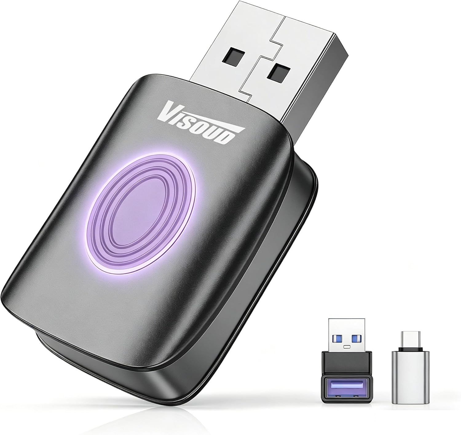2-in-1 Wireless CarPlay & Android Auto Adapter, Low Latency Dongle, 5-Second Fast Auto Connect, 1-Click Multi-Device Switch, Plug N Play for iPhone iOS 10+/Android 13+ & 2016+ Cars (USB A/C)