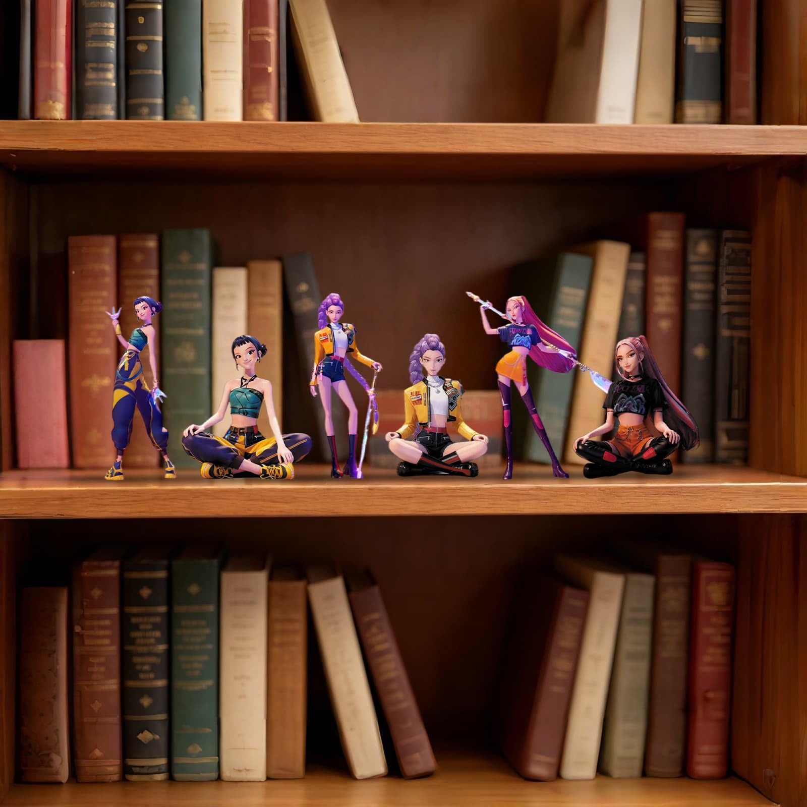 6 figuras de dibujos animados, modelo de personaje, figura coleccionable, regalo creativo para los fans