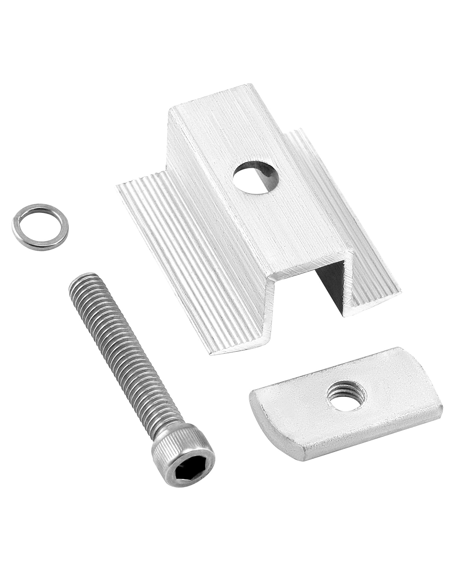 20 Pezzi Staffe Per Pannelli Solari - Morsetti In Alluminio Per Montaggio Fotovoltaico - Foto 8