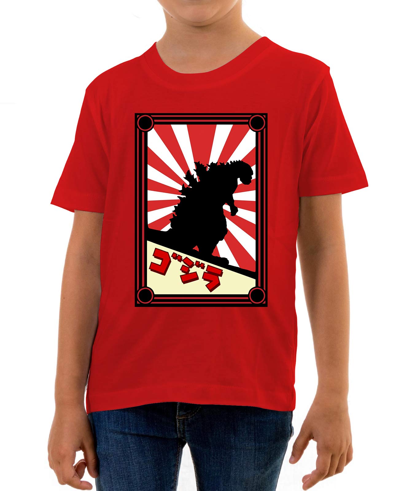 Reality Glitch Red Japanese Monster Kids T-Shirt