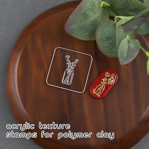 Miniatura 3 de Puocaon Sellos florales de arcilla polimérica  12 mini sellos de floreros para la fabricación de aretes de arcilla polimérica, 2 cortadores de joyas