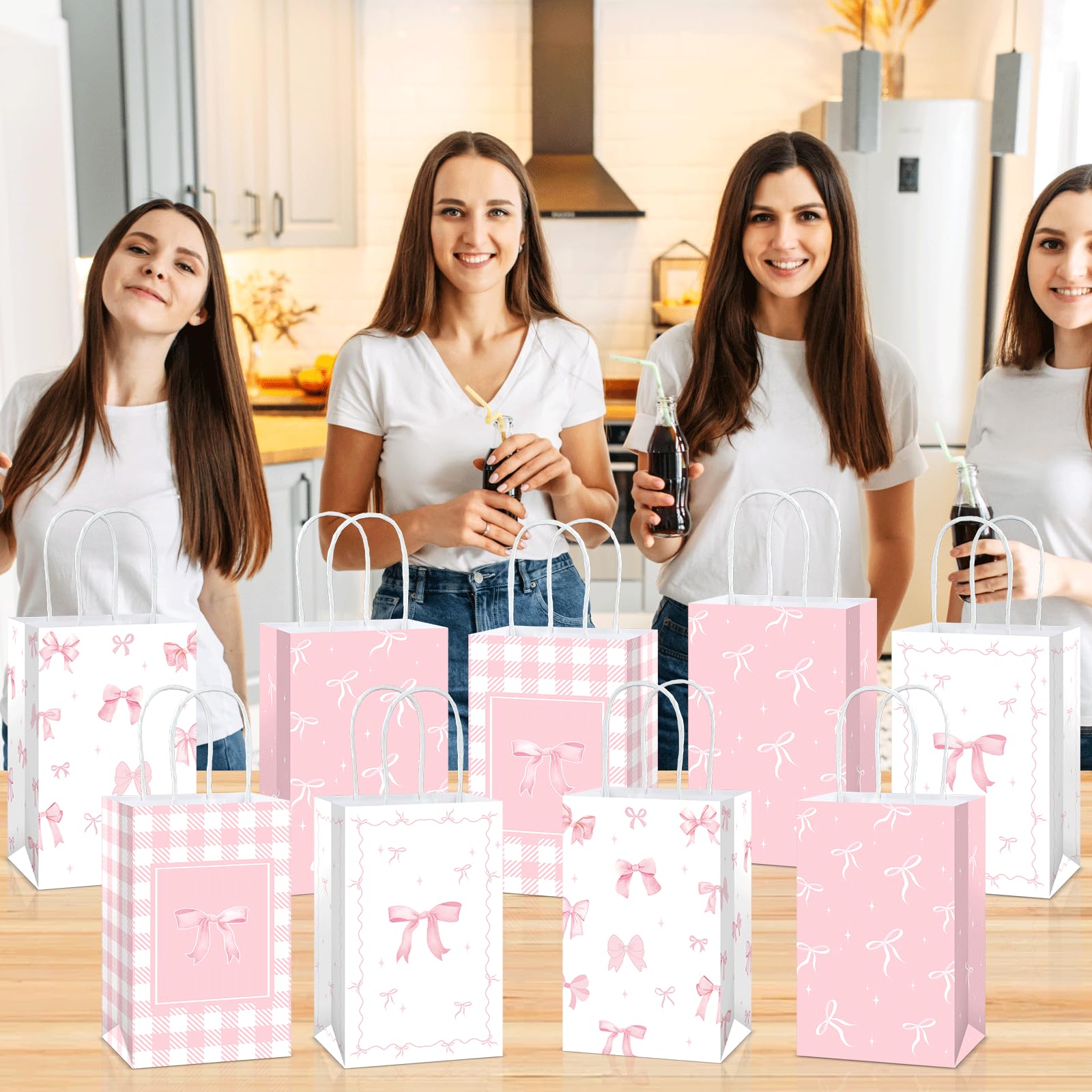 Coquette Goodie Bags Kolldenn 12 Pcs Coquette Pink Bow Flower Party ...