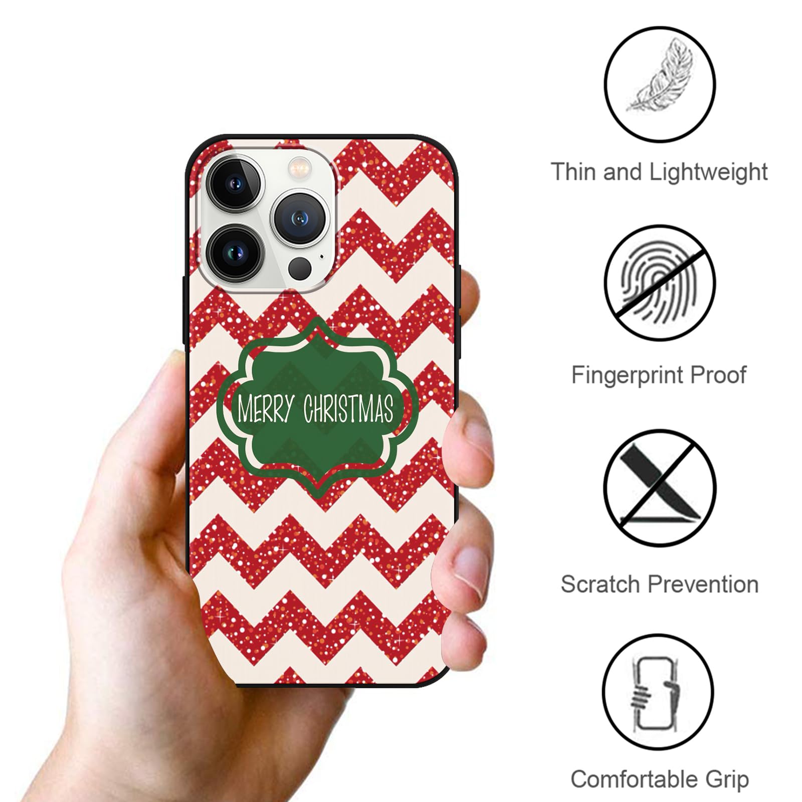 Yoedge 2 Pezzi Natale Cover per iPhone 17 Pro 6,3, Ultra Sottile