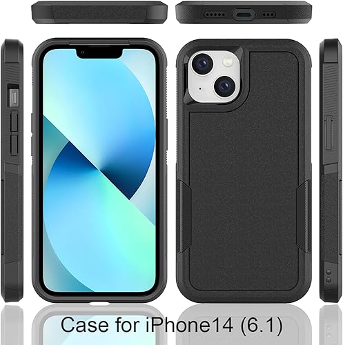 Miniatura 8 de Funda para iPhone 14iPhone 13 funda protectora de doble capa resistente para teléfono celular, a prueba de golpes, resistente con protector de