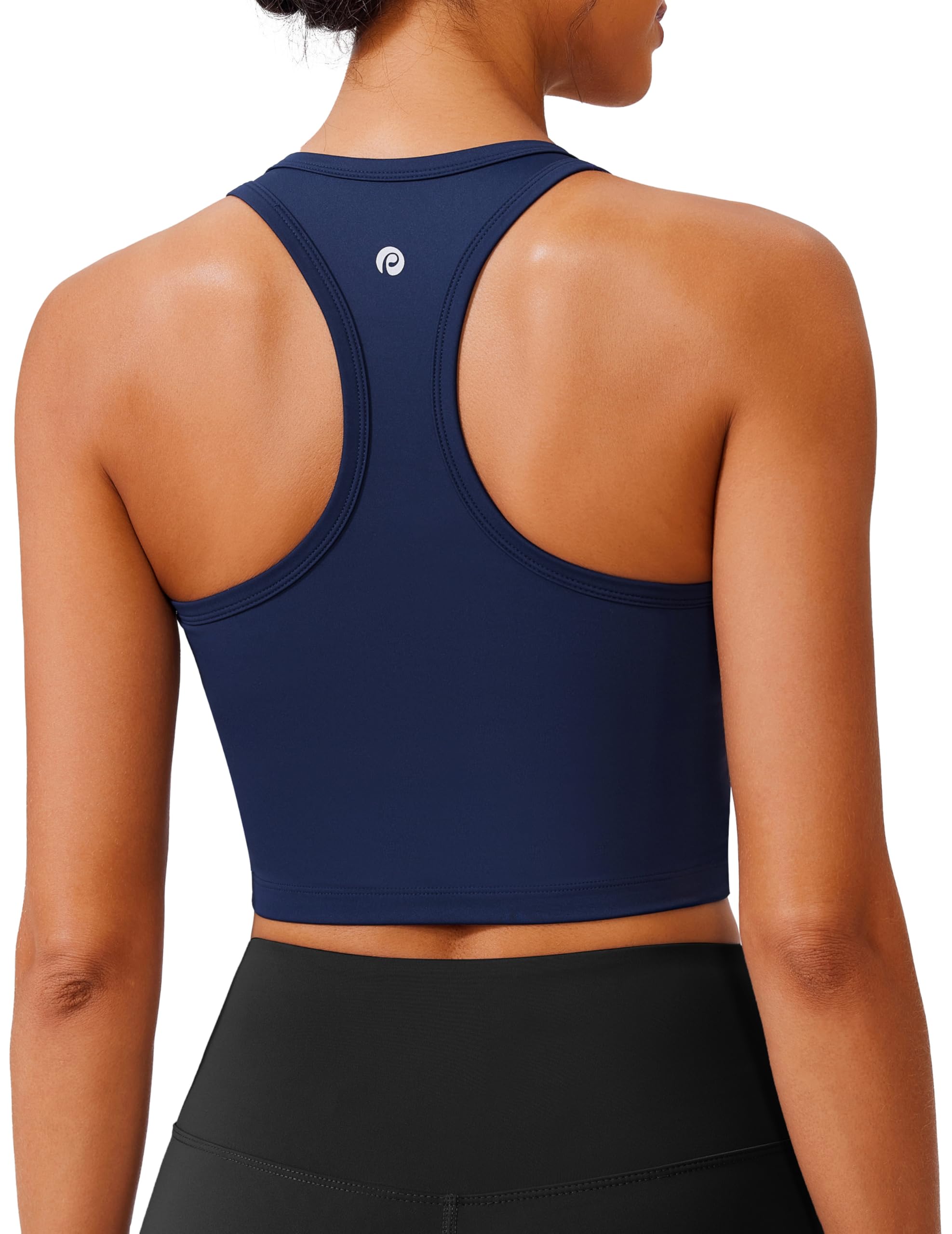 PINSPARK Sports Bra for Women Racerback Tank Tops Light Support Workout Top